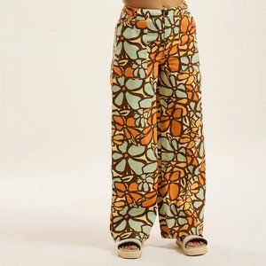 Lucy & Yak Delores Jeans: ORGANIC TWILL - Golden Hour Print